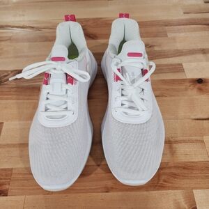 PUMA Women's Fusion Crush Sport Spikeless Golf Shoes Size 6 White Garnet Rose